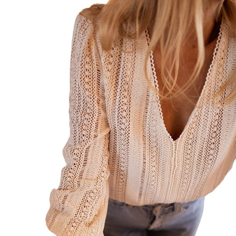 Blouse chic à col V