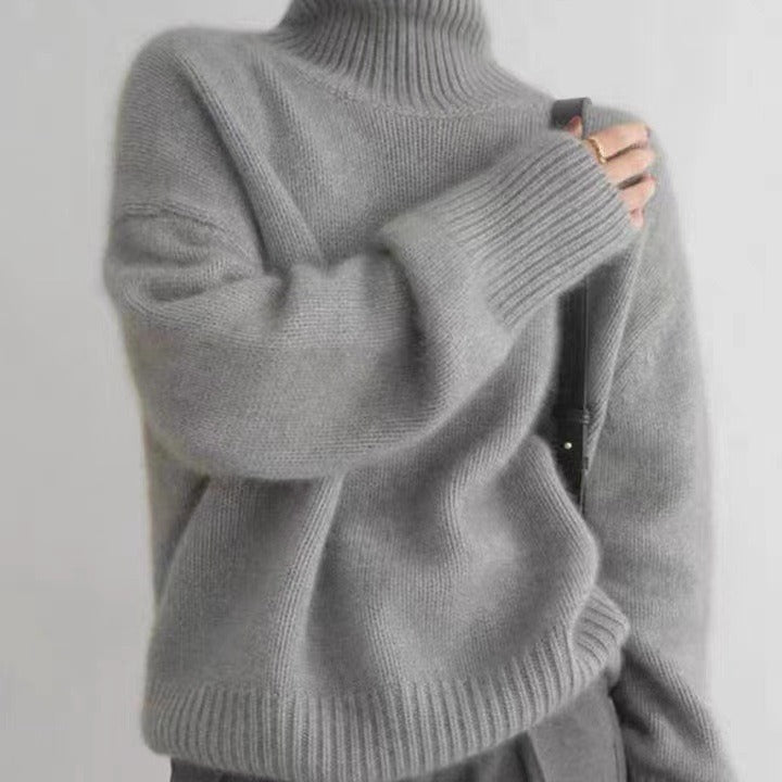 Pull en cachemire à col roulé