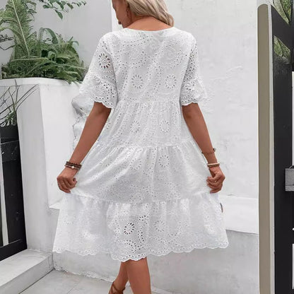 Robe à broderie florale
