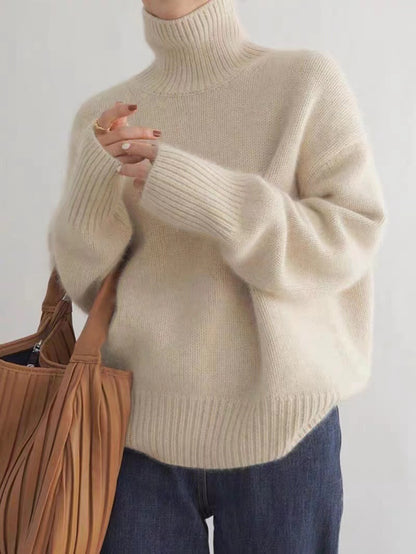 Pull en cachemire à col roulé