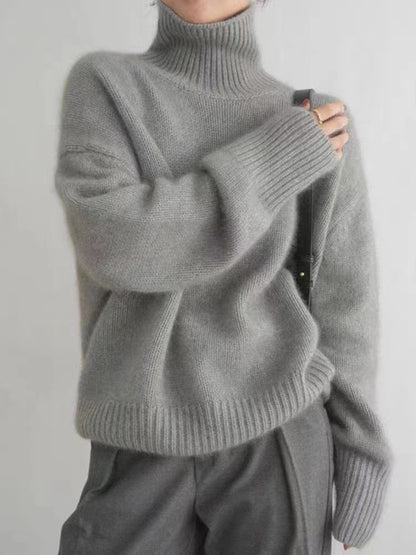Pull en cachemire à col roulé