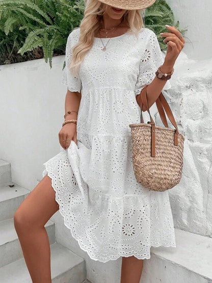 Robe à broderie florale