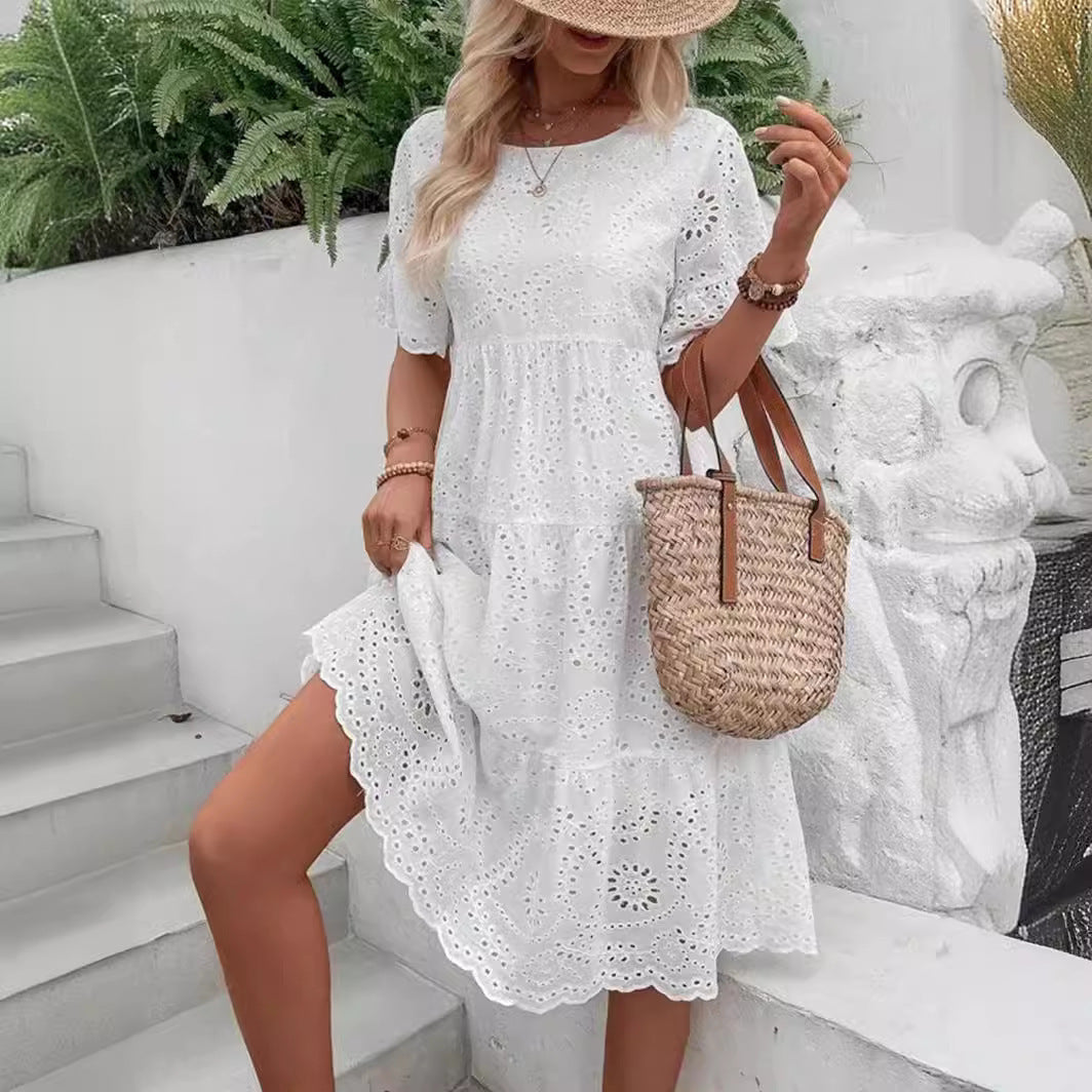 Robe à broderie florale