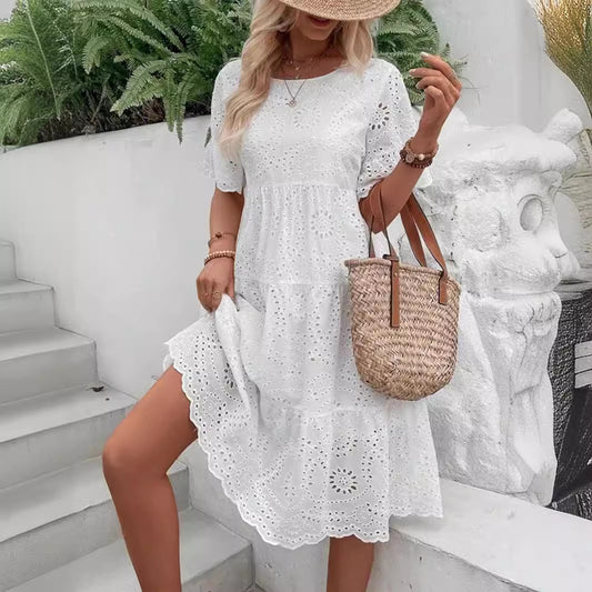 Robe à broderie florale